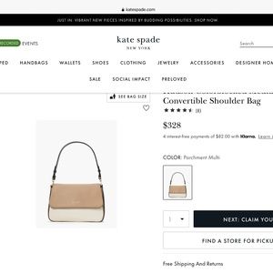 Kate Spade  convertible shoulder bag